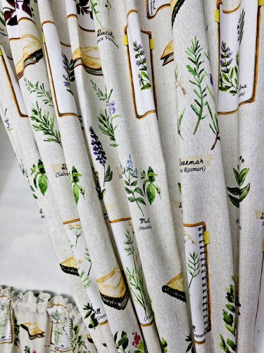 ZAKOSTYL ZASŁONY + ZAZDROSTKA ZIOŁA NA BEŻU