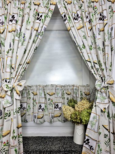 ZAKOSTYL ZASŁONY + ZAZDROSTKA ZIOŁA NA BEŻU