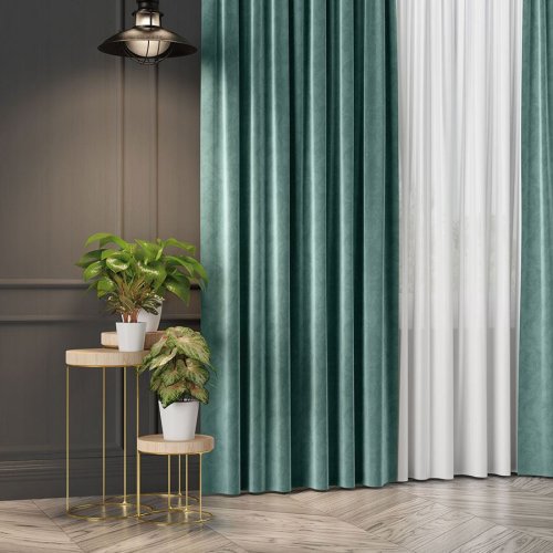 ZASŁONA VELVET MORSKI 