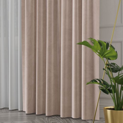 Zasłona velvet beżowy