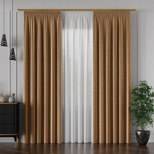 ZASŁONA VELVET CAMELOWY