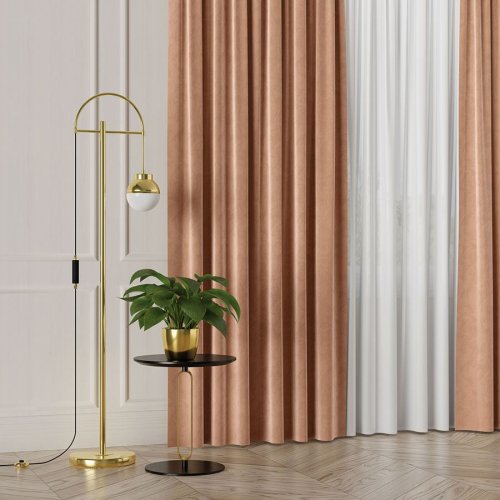 ZASŁONA VELVET CIEMNY BEŻOWY