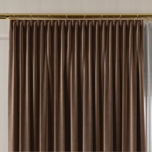 ZASŁONA VELVET CIEMNY BRĄZOWY