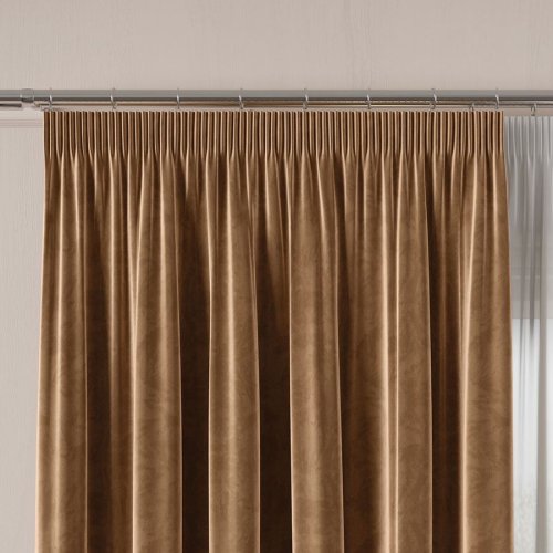 ZASŁONA VELVET CIEPŁY BRĄZOWY