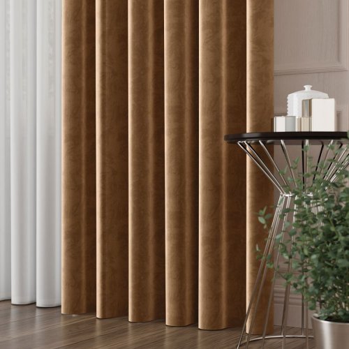 ZASŁONA VELVET CIEPŁY BRĄZOWY