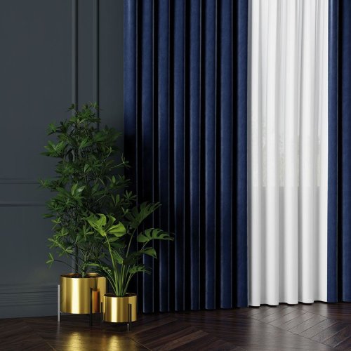 ZASŁONA VELVET GRANATOWA 