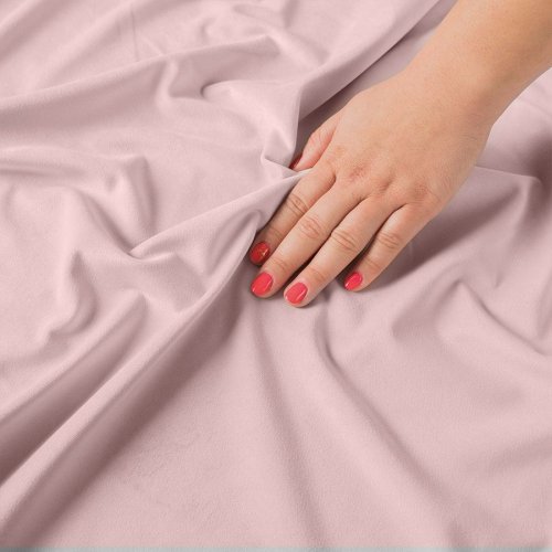 ZASŁONA VELVET PUDROWY RÓŻOWY