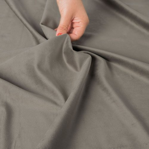 ZASŁONA VELVET CIEPŁY SZARY