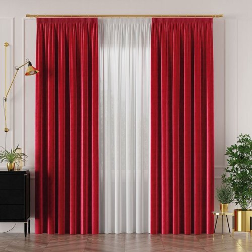 ZASŁONA VELVET CZERWONY