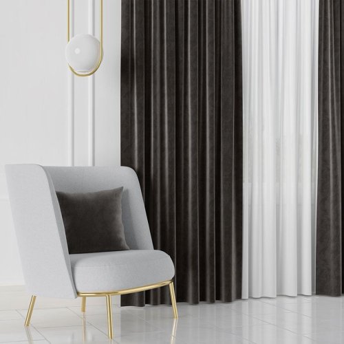 ZASŁONA VELVET GRAFITOWY