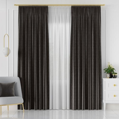 ZASŁONA VELVET GRAFITOWY