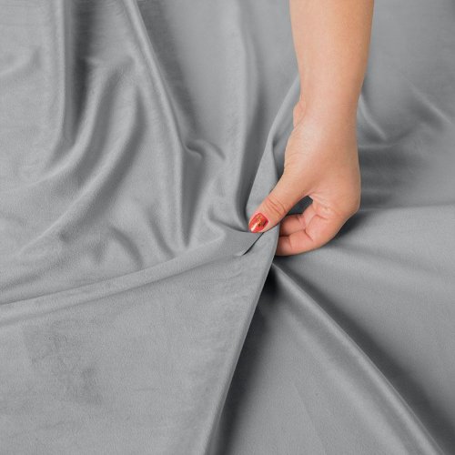 ZASŁONA VELVET JASNY SZARY