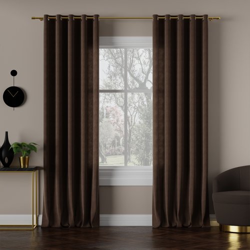 ZASŁONA MILAS CIEMNY BRĄZOWY max290CM (KOLOR 012)