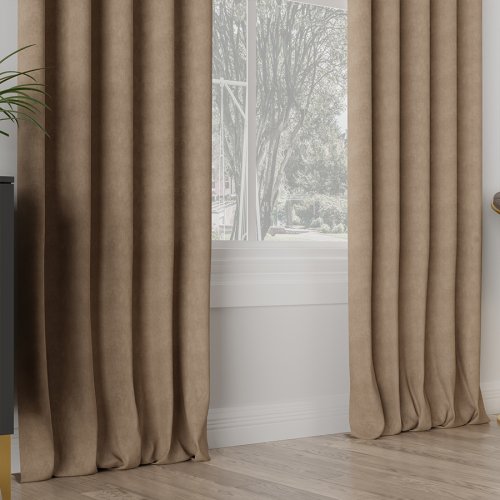 ZASŁONA MILAS CIEMNY KAWOWY max290CM (KOLOR 007)