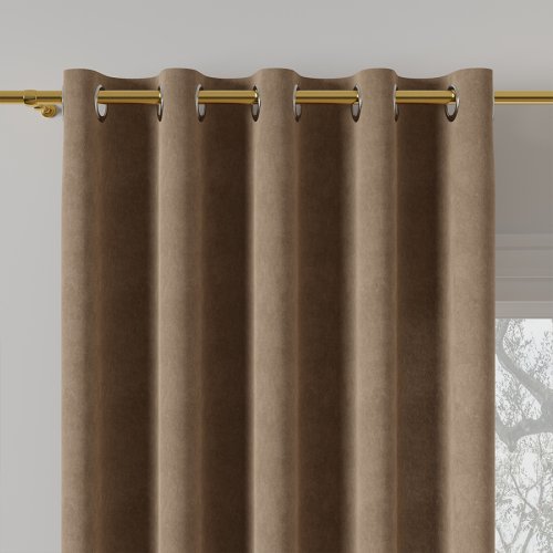 ZASŁONA MILAS CIEMNY KAWOWY max290CM (KOLOR 007)