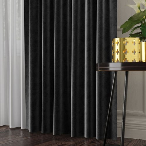 ZASŁONA VELVET CZARNY