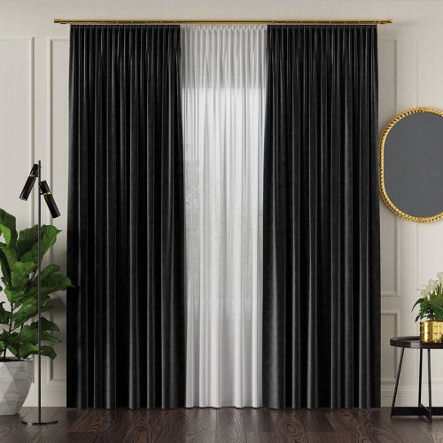 ZASŁONA VELVET CZARNY