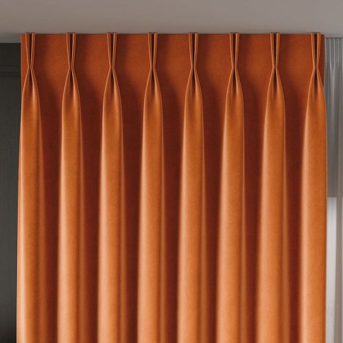 ZASŁONA VELVET POMARAŃCZOWY