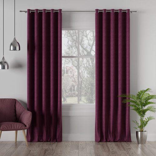 ZASŁONA MILAS PURPUROWY max290CM (KOLOR 028)