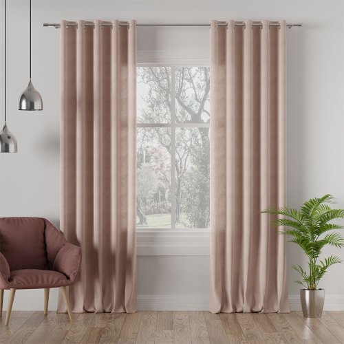 ZASŁONA MILAS PASTELOWY ŁOSOSIOWY max290CM (KOLOR 357)