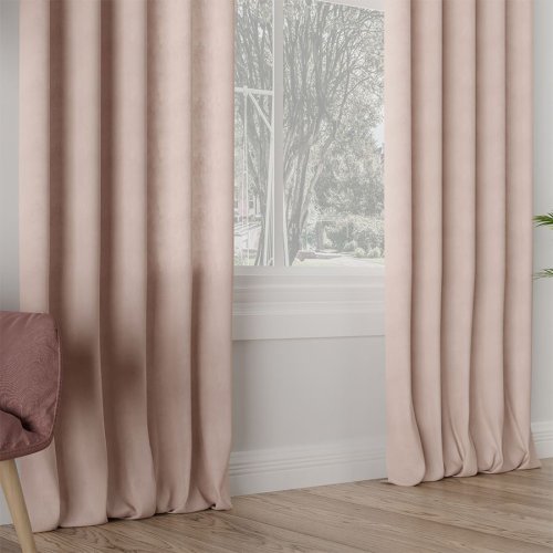 ZASŁONA MILAS PASTELOWY ŁOSOSIOWY max290CM (KOLOR 357)