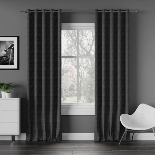 ZASŁONA MILAS CIEPŁY GRAFITOWY max290CM (KOLOR 800)