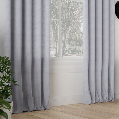 ZASŁONA MILAS PASTELOWY SZARY max290CM (KOLOR 448)