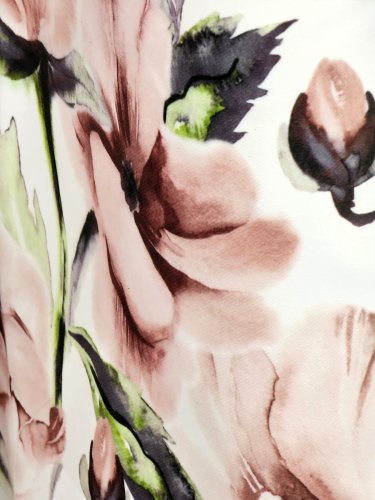 ZASŁONA TULIPANY BRUDNY RÓŻ SZER.140cm