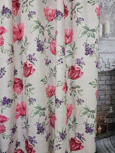Zasłona tulipany  szer.140cm