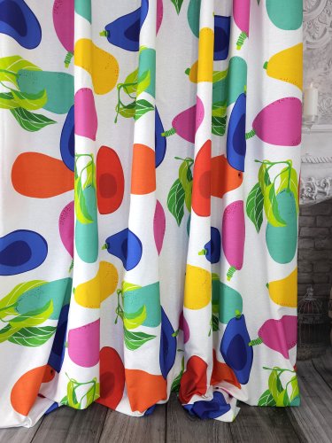 ZASŁONA DEKORACYJNA NOWOCZESNA AWOKADO SZER.130CM