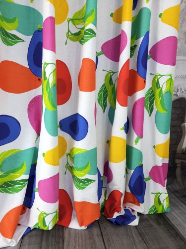 ZASŁONA DEKORACYJNA NOWOCZESNA AWOKADO SZER.130CM