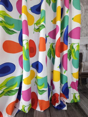 ZASŁONA DEKORACYJNA NOWOCZESNA AWOKADO SZER.130CM