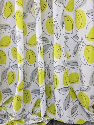 ZASŁONA DEKORACYJNA NOWOCZESNA CYTRYNA SZER.130CM