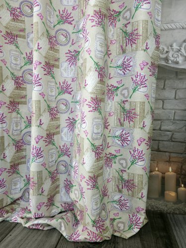 ZASŁONA LAWENDA PROWANSJA SZER.130CM