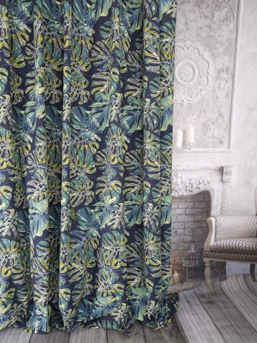 ZASŁONA MONSTERA TURKUS  SZER.130CM