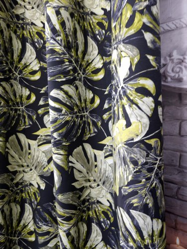 ZASŁONA MONSTERA ŻÓŁTA SZER.130CM