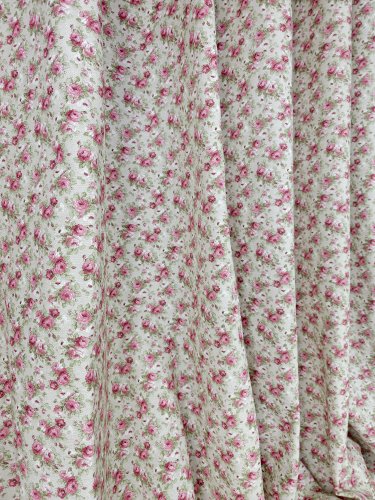 ZASŁONA VINTAGE SHABBY CHIC ROSES SZER.130CM
