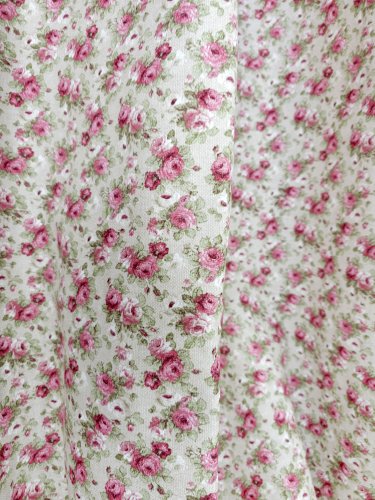 ZASŁONA VINTAGE SHABBY CHIC ROSES SZER.130CM