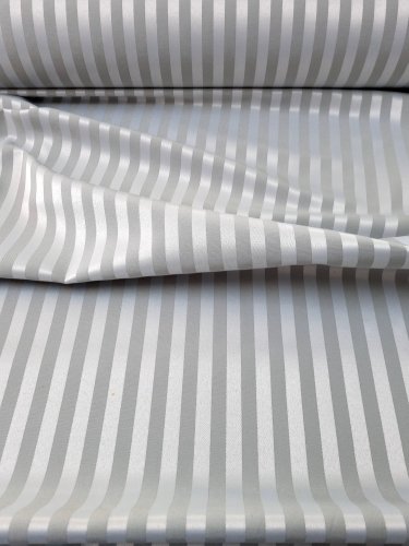 Ekskluzywna srebro gruby żakard pasy szer.140cm