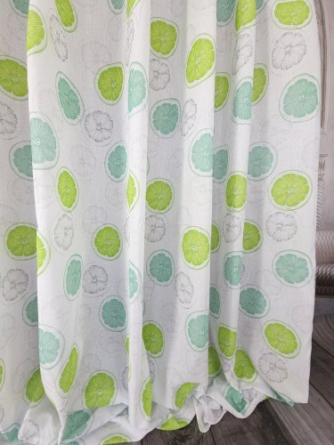 ZASŁONA DEKORACYJNA ETAMINA NOWOCZESNA CYTRYNY SZER.130CM