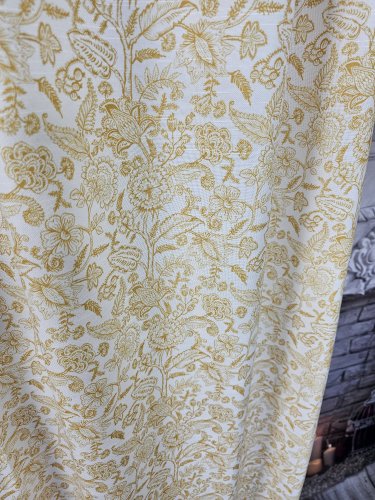 Zasłona oxford żółte kwiatuszki szer.140cm