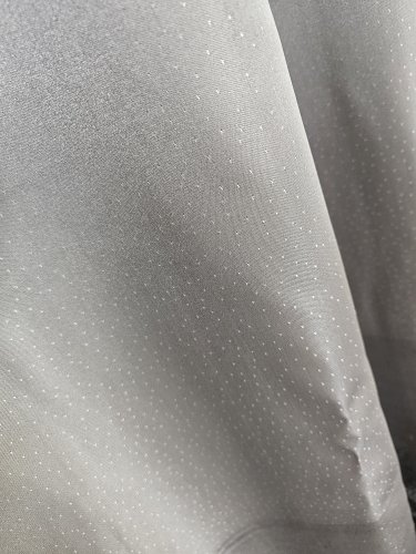 ZASŁONA  EKSKLUZYWNA SZARA SREBRO NIĆ SZER.140CM