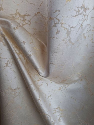 ZASŁONA  EKSKLUZYWNA MARMUR BIAŁYZŁOTO ECRU SZER.140CM