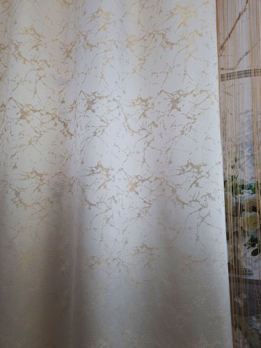 ZASŁONA  EKSKLUZYWNA MARMUR BIAŁYZŁOTO ECRU SZER.140CM