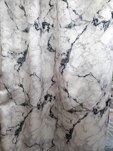 ZASŁONA EKSKLUZYWNA MARMUR GRANIT SREBRO SZER.140CM