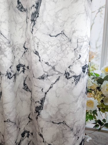 ZASŁONA EKSKLUZYWNA MARMUR GRANIT SREBRO SZER.140CM