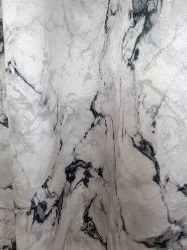 ZASŁONA EKSKLUZYWNA MARMUR GRANIT SREBRO SZER.140CM