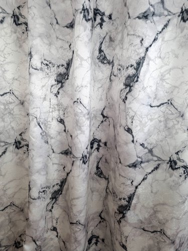 ZASŁONA EKSKLUZYWNA MARMUR GRANIT SREBRO SZER.140CM