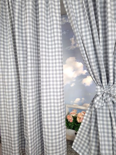 ZASŁONA SZARA KRATA OBUSTRONNA SZER.130CM