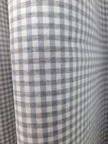 ZASŁONA SZARA KRATECZKA VICHY OBUSTRONNA SZER.130CM